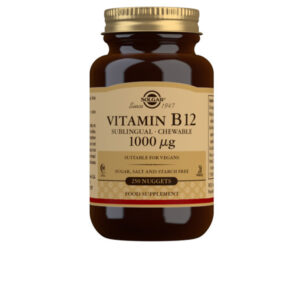 Marca: SOLGAR. Imagen: 128287.jpg. SOLGAR. VITAMINA B12 1000 mcg. CIANOCOBALAMINA cápsulas mastic 250 u