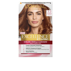 Marca: L'ORÉAL PARIS. Imagen: 129018.jpg. L'ORÉAL PARIS. EXCELLENCE creme tinte #7.7-caramelo helado 192 ml