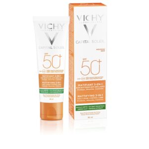 Marca: VICHY. Imagen: 152951.jpg. CAPITAL SOLEIL matifiant 3-en-1 SPF50+ 50 ml