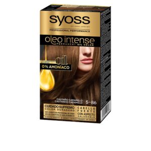 Marca: SYOSS. Imagen: 155599.jpg. SYOSS. OLEO INTENSE tinte sin amoniaco #5.86-castaño caramelo 5 pz