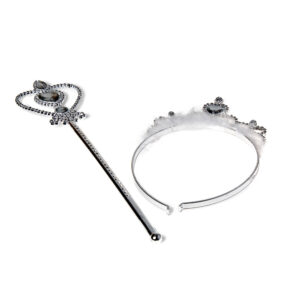 Marca: INCA. Imagen: 156718.jpg. INCA. CORONA Y VARITA PLATEADA lote 2 pz