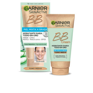 Marca: GARNIER. Imagen: 170491.jpg. GARNIER. SKINACTIVE BB CREAM piel mixta a grasa hidratante diario SPF25 #tono medio 50 ml