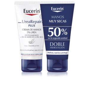 Marca: EUCERIN. Imagen: 173053.jpg. EUCERIN. UREAREPAIR PLUS CREMA DE MANOS 5% UREA LOTE 2 x 75 ml