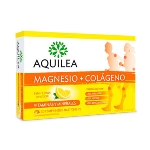 Marca: AQUILEA. Imagen: 177369.jpg. AQUILEA. MAGNESIO + COLÁGENO comprimidos masticables 30 u