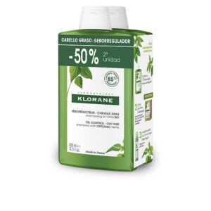 Marca: KLORANE. Imagen: 183387.jpg. KLORANE. A LA ORTIGA BIO champú seborregulador cabello graso 2 x 400 ml