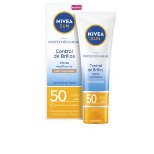 Marca: NIVEA. Imagen: 184392.jpg. SUN CONTROL BRILLOS facial matificante medio SPF50 40 ml