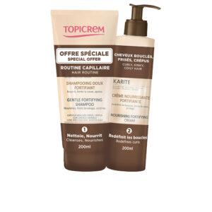Marca: TOPICREM. Imagen: 186950.jpg. TOPICREM. KARITE CHAMPÚ FORTIFICANTE 200 ML + CREMA FORTIFICANTE 200 ML PACK 2 pz