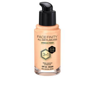 Marca: MAX FACTOR. Imagen: 187291.jpg. MAX FACTOR. FACEFINITY ALL DAY FLAWLESS 3 IN 1 foundation #W33-crystal beige 30 ml