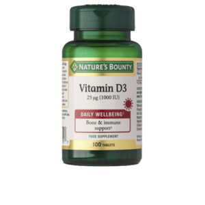 Marca: NATURE'S BOUNTY. Imagen: 189086.jpg. NATURE'S BOUNTY. VITAMINA D3 1000 UI 100 comprimidos