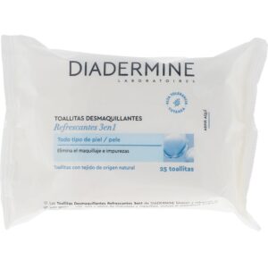 Marca: DIADERMINE. Imagen: 189103.jpg. DIADERMINE. TOALLITAS DESMAQUILLANTES refrescantes piel normal-mixta 25 u