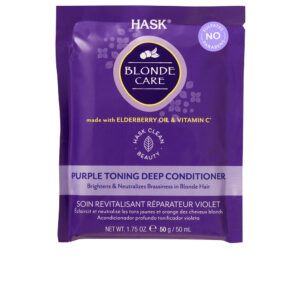 Marca: HASK. Imagen: 190377.jpg. HASK. BLONDE CARE purple toning deep conditioner 50 gr