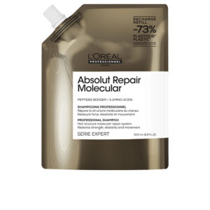 Marca: L'ORÉAL PROFESSIONNEL PARIS. Imagen: 200993.jpg. L'ORÉAL PROFESSIONNEL PARIS. ABSOLUT REPAIR MOLECULAR champú profesional sin sulfatos para cabello dañado recarga 500 ml
