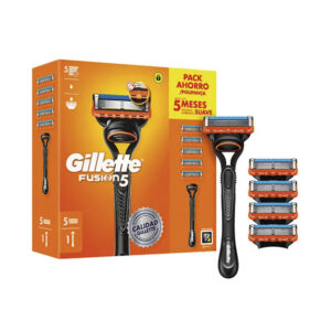 Marca: GILLETTE. Imagen: 205107.jpg. GILLETTE FUSION 5 máquina + 5 recambios