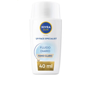 Marca: NIVEA. Imagen: 206873.jpg. SUN FLUIDO DIARIO protección facial SPF50+ #tono claro 40 ml