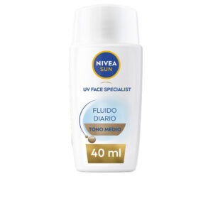Marca: NIVEA. Imagen: 206874.jpg. SUN FLUIDO DIARIO protección facial SPF50+ #tono medio 40 ml