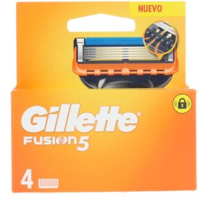 Marca: GILLETTE. Imagen: 208632.jpg. GILLETTE FUSION 5 cargador recambios 4 u