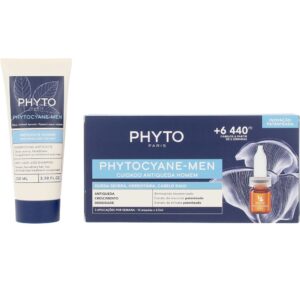 Marca: PHYTO. Imagen: 212069.jpg. PHYTOCYANE MEN ANTICAÍDA + CHAMPÚ ESTUCHE 2 pz
