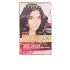 Marca: L'ORÉAL PARIS. Imagen: 62009.jpg. L'ORÉAL PARIS. EXCELLENCE Creme tinte #3-castaño oscuro 192 ml