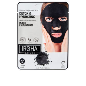 Marca: IROHA. Imagen: 89518.jpg. IROHA. DETOX CHARCOAL BLACK tissue facial mask 1use 1 u
